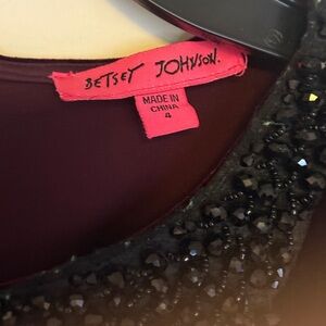 Betsey Johnson Black Beaded Gown